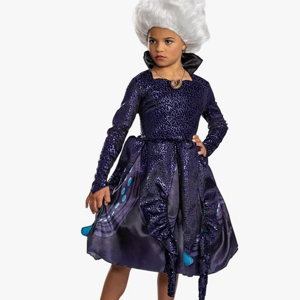 Disney The Little Mermaid Ursula Costume, Girls Size 10-12